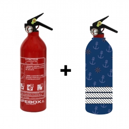 Extincteur à Poudre 1kg - ABC Manomètre +1 housse offerte