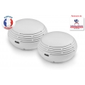 Lot de 2 détecteurs de fumée radio certifiés NF Lifebox VolysR à pile Lithium 10 ans